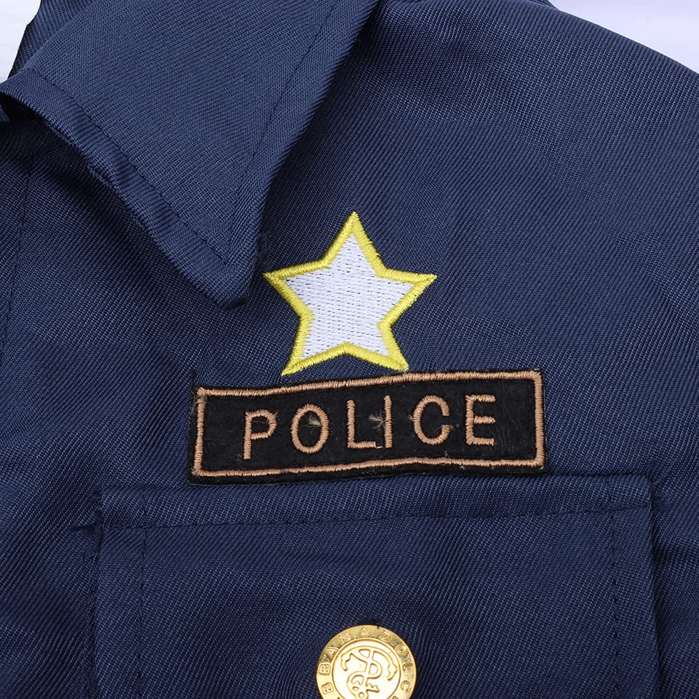 Police Cosplay Children Kids Halloween Police Officer Years Cosplay Costume Uniform Police Officer Costume Halloween Costume [Lhyxuuk] 3-12