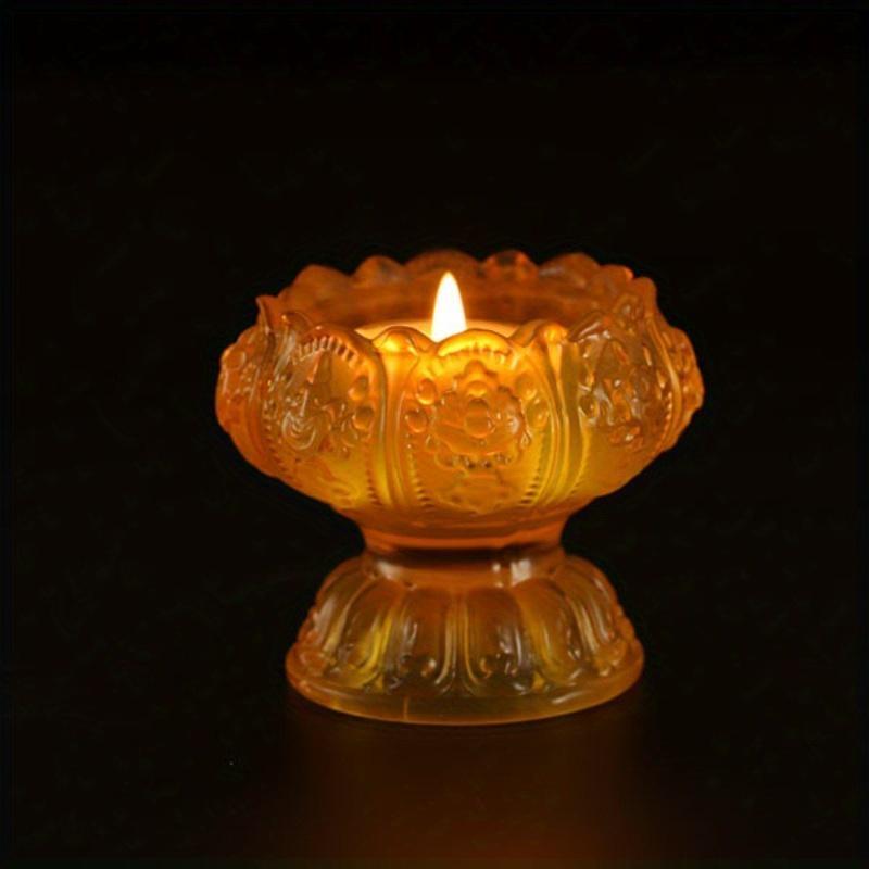 Lifo svícen glazovaná řemeslná dekorace Příznivý držák máslové lampy svícen Příslušenství pro domácí dekorace