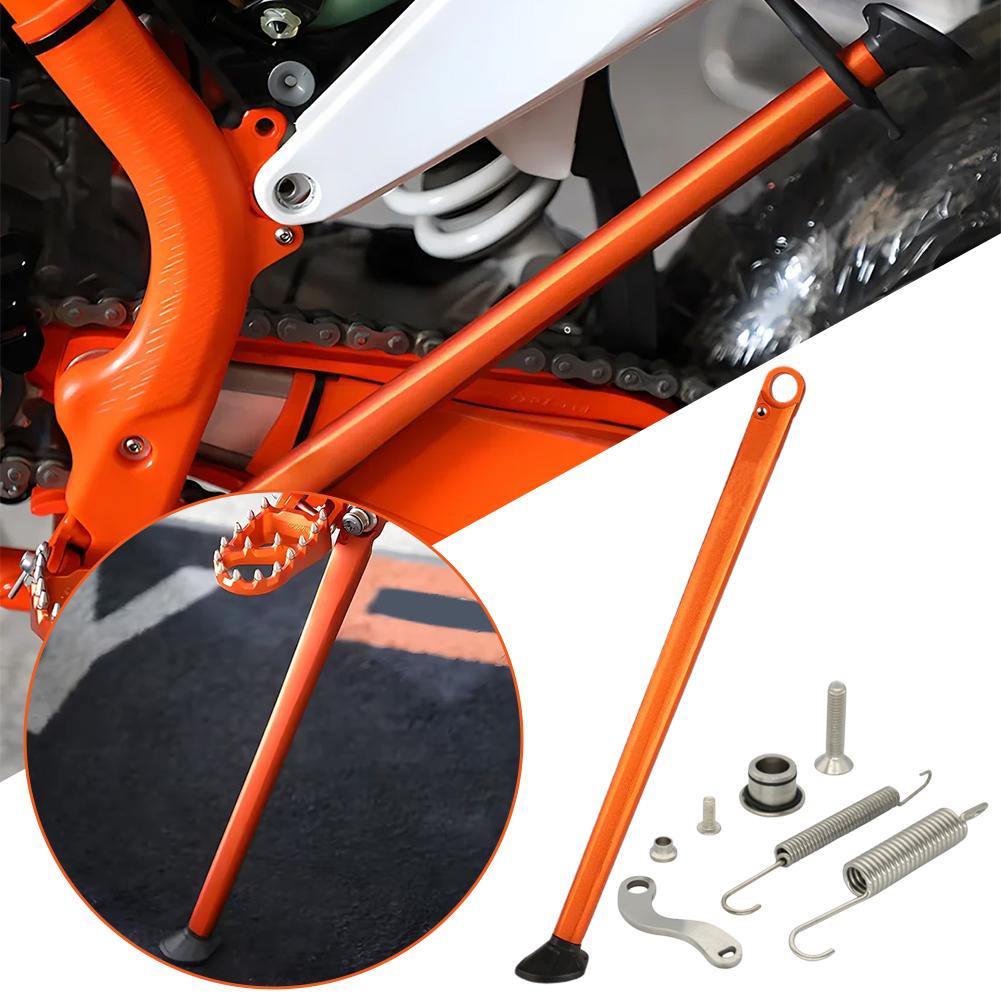 Motorcycle Footrest Side Support, Kickstand Side Stand For KTM 125 250 350 400 450 500 Parking Side Stand With Spring Kit R6J5