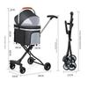 Luxury Pet Stroller Lightweight Foldable Cat Dog Carrier All-in-One Travel Pushcart with Canopy Breathable Design for Dog Seats