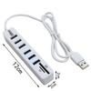 1m USB 2.0 HUB: 6-Port High-Speed + Multifunctional Card Reader for SD/TF