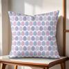 Simple purple plaid Cushion Cover Natural Linen Organic Fabric DoubleSided Printing Couch Pillow Covers Home Decor