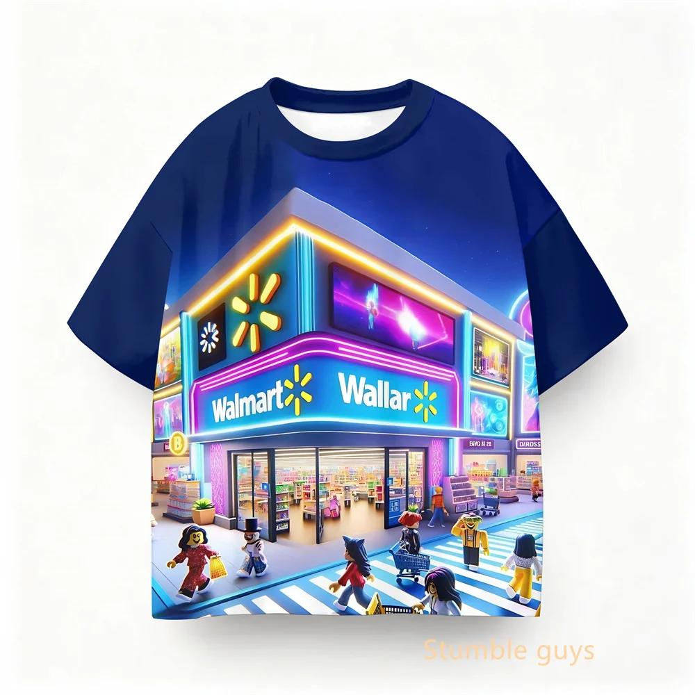 Summer Children Roblox Anime Tee Boys Clothes Girls Game Short Sleeve