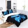 3 pieces of down printed duvet cover set with game controller pattern (1 duvet cover+2 pillowcases, without core), soft bedding