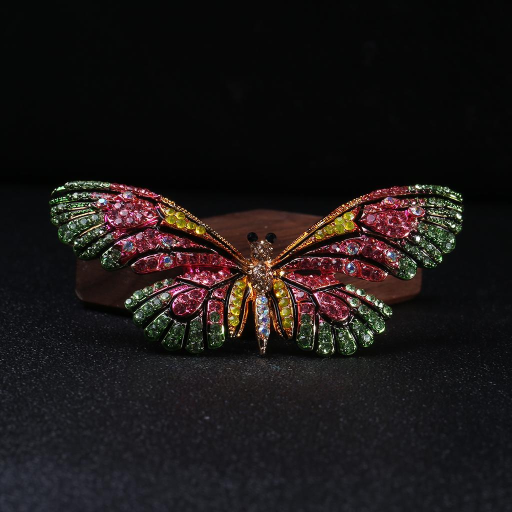 Multicolor Pav éCrystal Rhinestone Butterfly Brooch Fashion Handmade Animal Butterfly Brooch Rhinestone Elegant Accessories