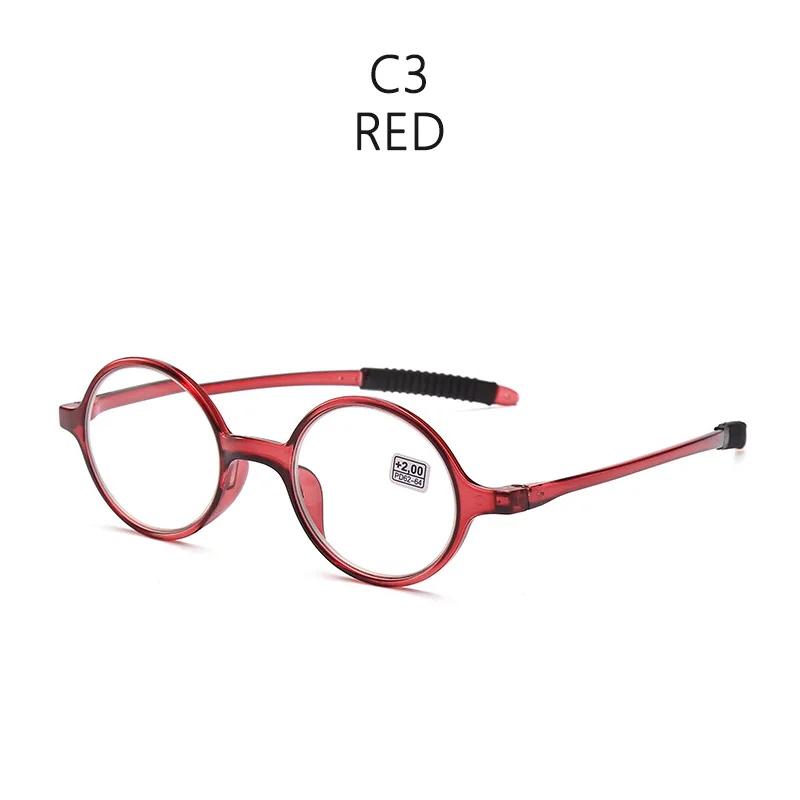 Colorful Black Women's Small Round TR90 Reading Glasses Presbyopic Magnifier Ultralight Far Sight Eyewear +10 To +40 Diopters