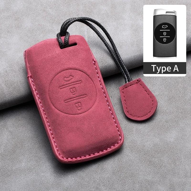 4 Button Leather Car Key Case Cover for Chery Omoda 5 2023 for Chery Tiggo 8 Pro Tiggo 7 Pro 8 PLUS Arrizo for Omoda S5 C5 Modod