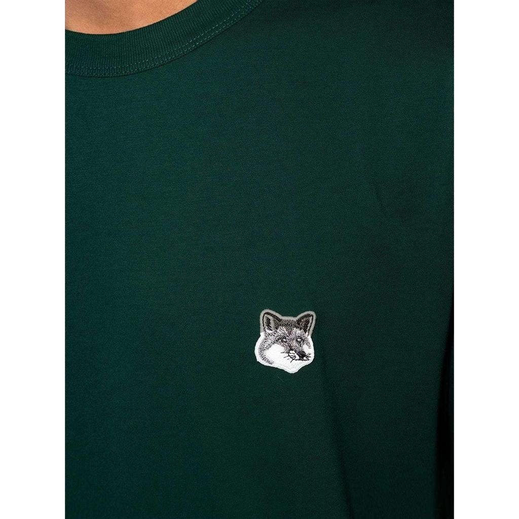 Maison Kitsune FW21 Embroidered Fox Short Sleeve T-Shirt Men Tops HM00107KJ0008-P390