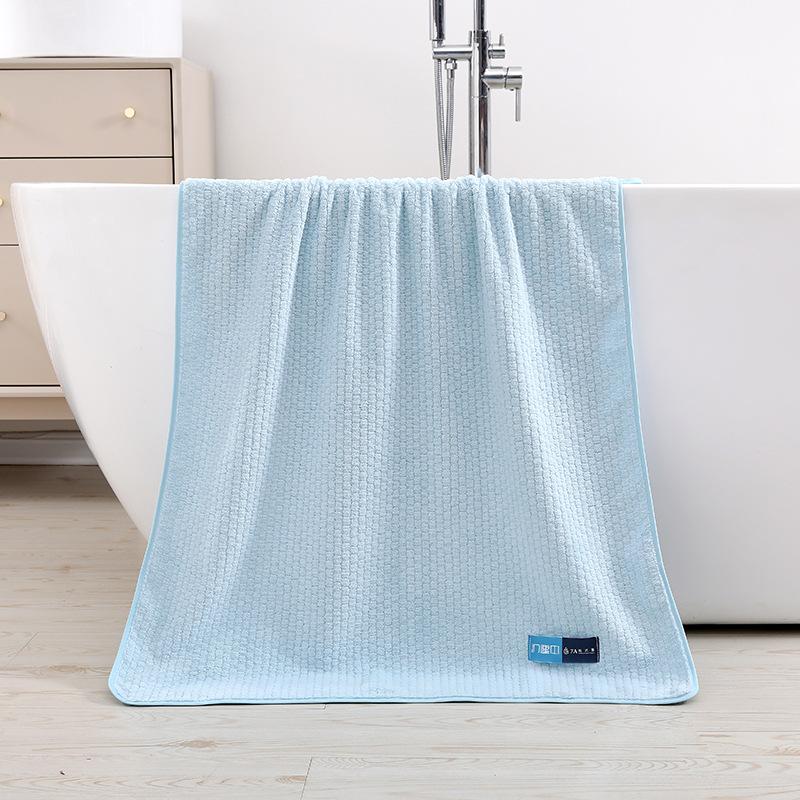 Towel Summer Thin 7 Coral Fleece Grade A Antibacterial Great Wall Grid Large Bath Towel Household Soft Absorbent Bath Towel