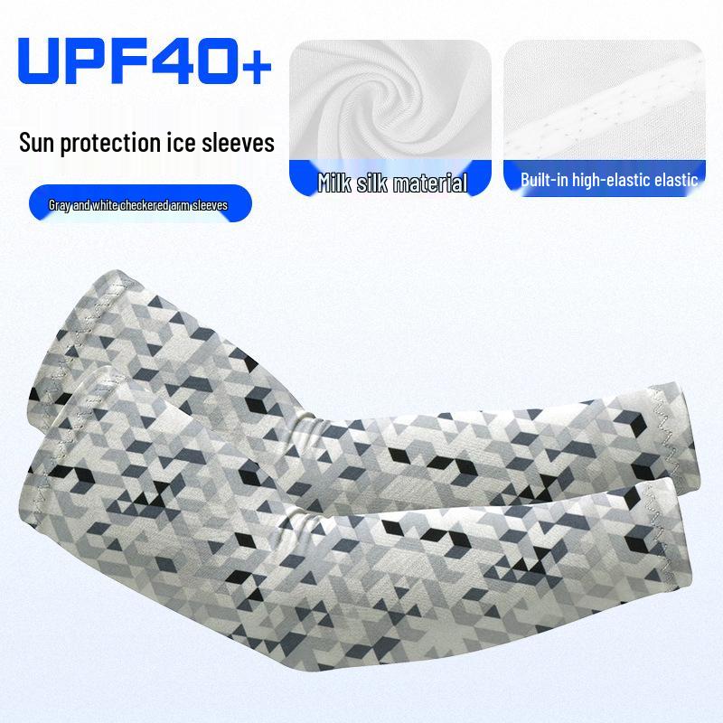 Damen UV-Schutz Eis-Seide Radsport Armstulpen - Leichte, atmungsaktive, elastische Ärmel für Sonnenschutz und Narbenabdeckung.
