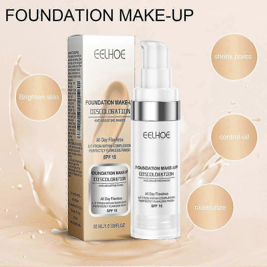 2025 Eelhoe Concealer Verfärbung Flüssigfoundation Feuchtigkeitsspendend Und Wasserdicht Schweißfest Wischfest Make-up Temperaturwechsel Aufhellend Haut C