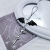 Y2K Mobile Phone Charm Strap Chain Keychain Cool Girl Gothic Dark Demon Bat Wings Skull Lanyard Pendant For iPhone For Samsung