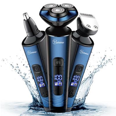 Mens Electric Shavers Razor Beard Trimmer Rotary Facail Head Shaver for Men Sideburn Trimmer Nose Trimmer Wet Dry IPX7