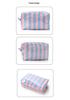 Waterproof PVC Striped Cosmetic Bag with Zipper for Travel