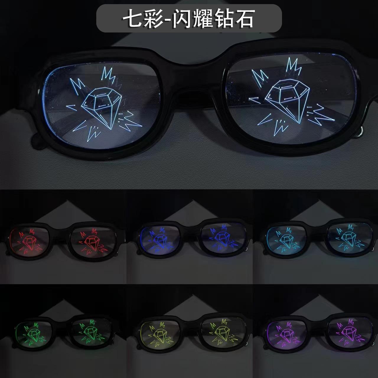 

Хэллоуин Очки Спецэффект Светящиеся очки Крутые Аниме Мигающие очки Светодиодные очки Чувство технологии Очки для вечеринки