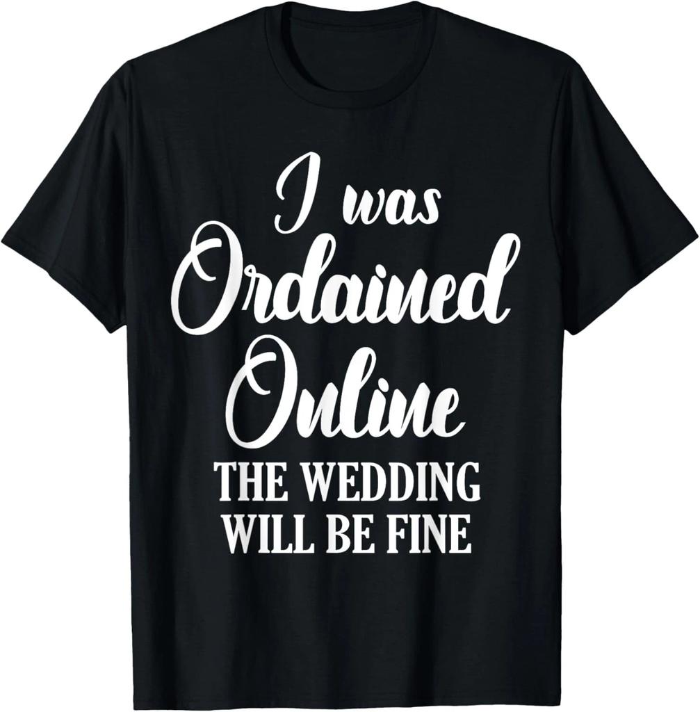 Wedding Officiant Fine Internet Ordained Minister Gift Tee Gift Unisex T-Shirt