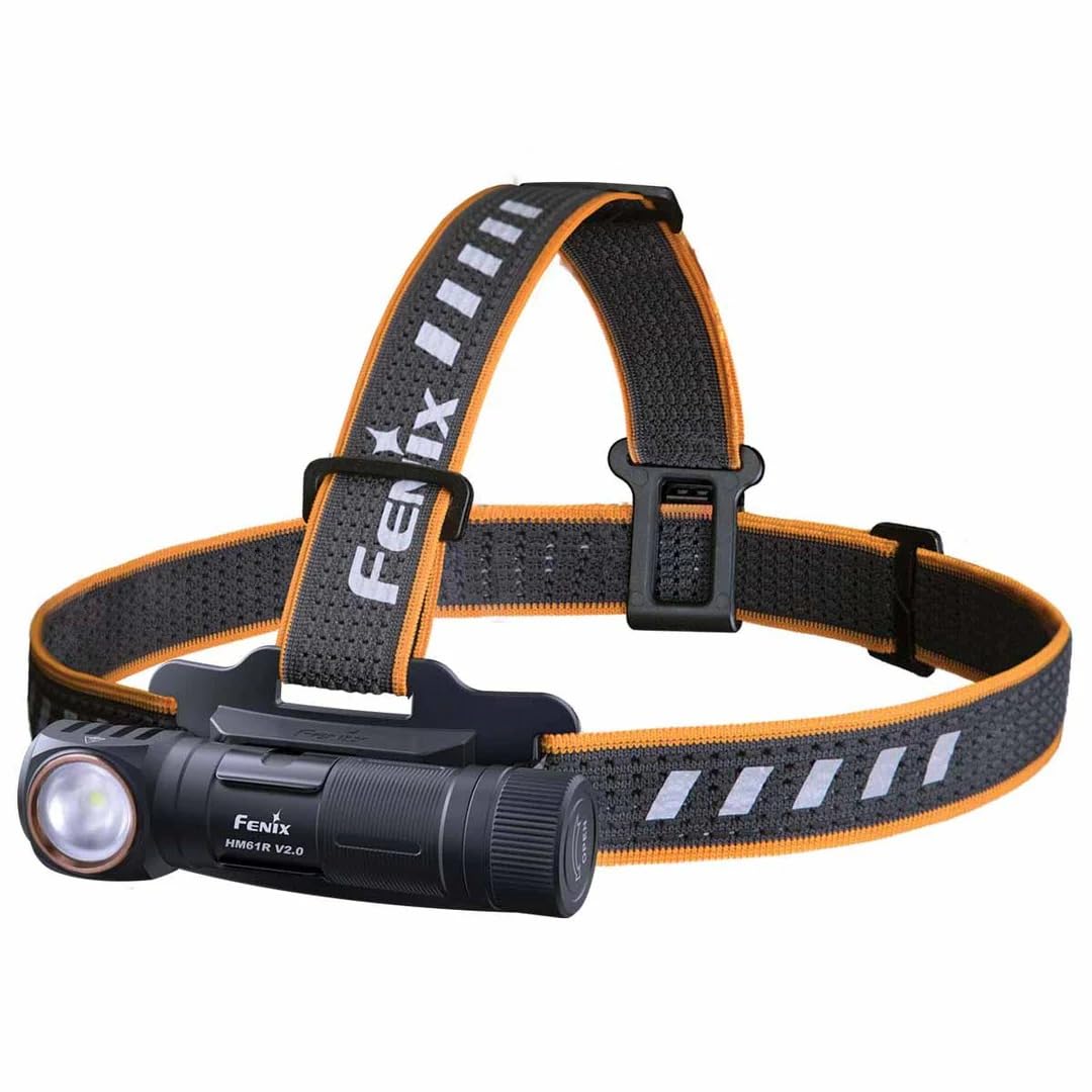 

Fenix HM61R Rechargeable 1600 White and Red IP68 Waterproof and Dustproof V2.0 Headlamp, Lumens, L-Shaped, 90-Degree Right-Angle Flashlight, LEDs, чёрный