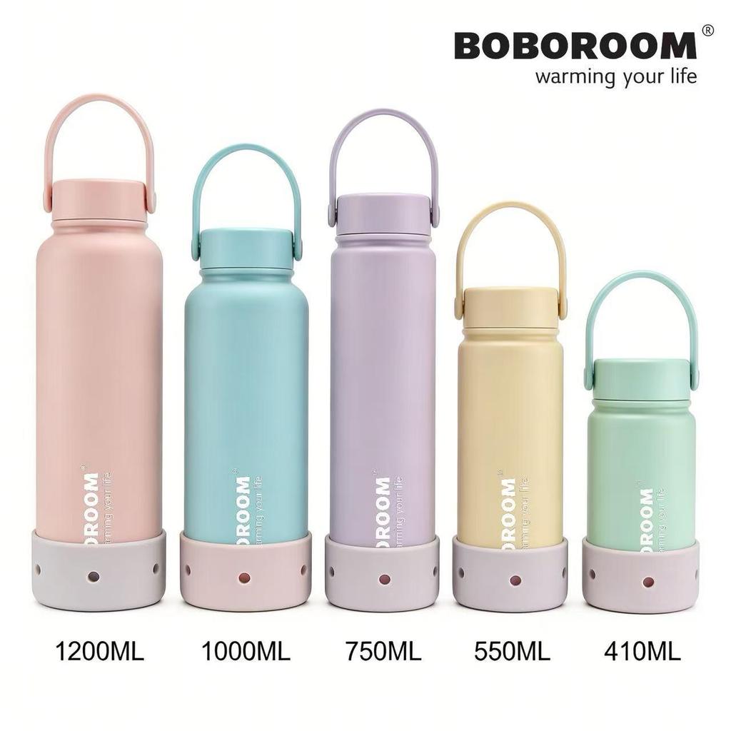 BOBOROOM 304 Stainless Steel Insulated Sports Bottle - Keeps Drinks Hot/Cold for Outdoor Activities.