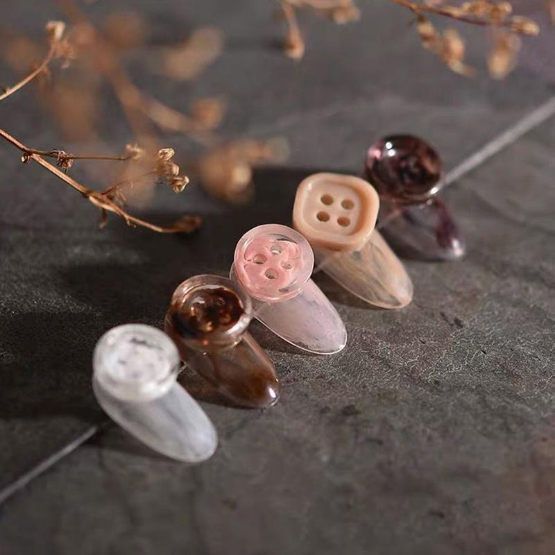 Cute Button Shape Silicone Molds For Nail Charms Carving Mould For Nail Art Decoration 3D Silicone Manicure Accessories Diy