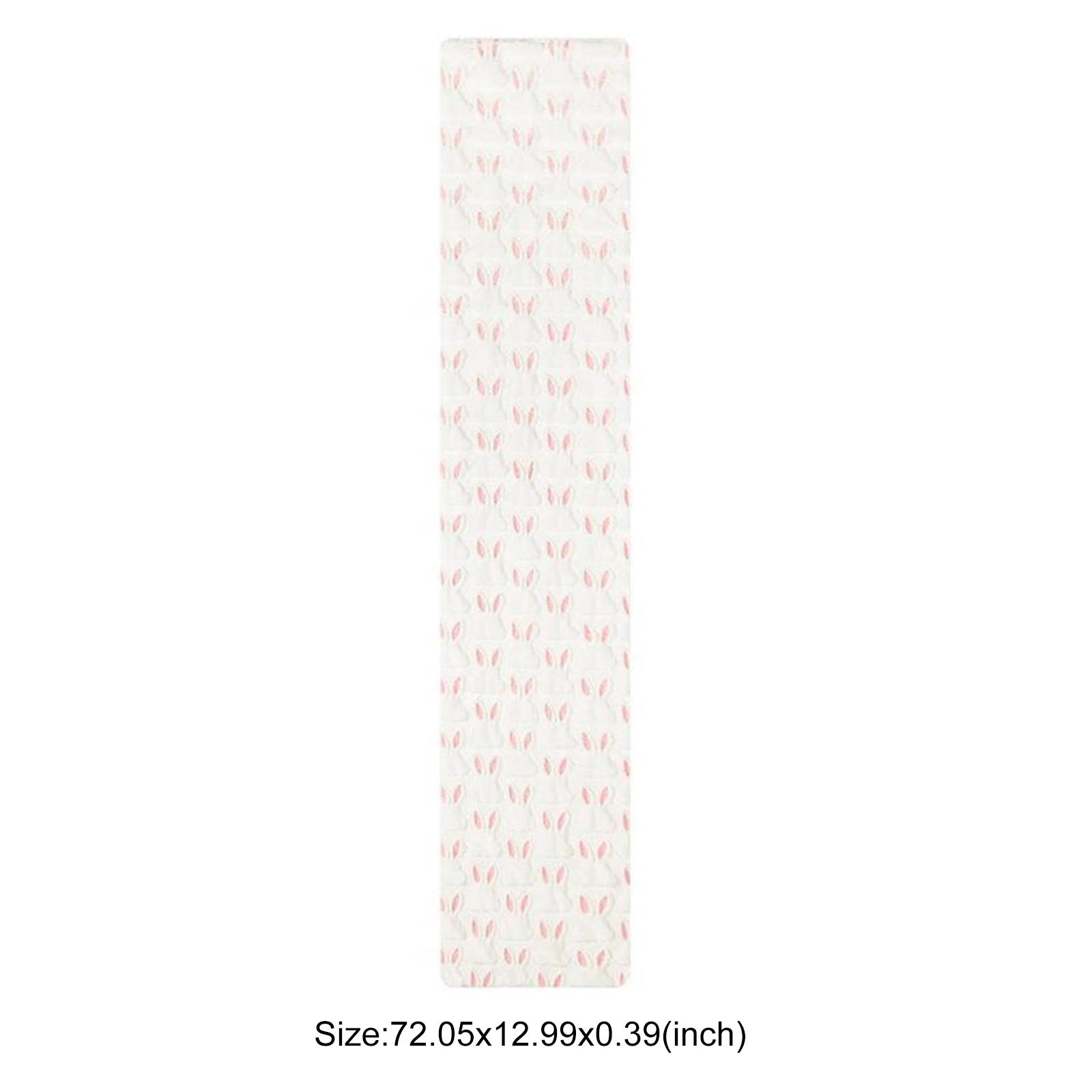 

Easter Table Runner Rabbit Pattern Plush Seasonal Autumn Kitchen Dining Table Runner Table Decoration for Home Party Decor
