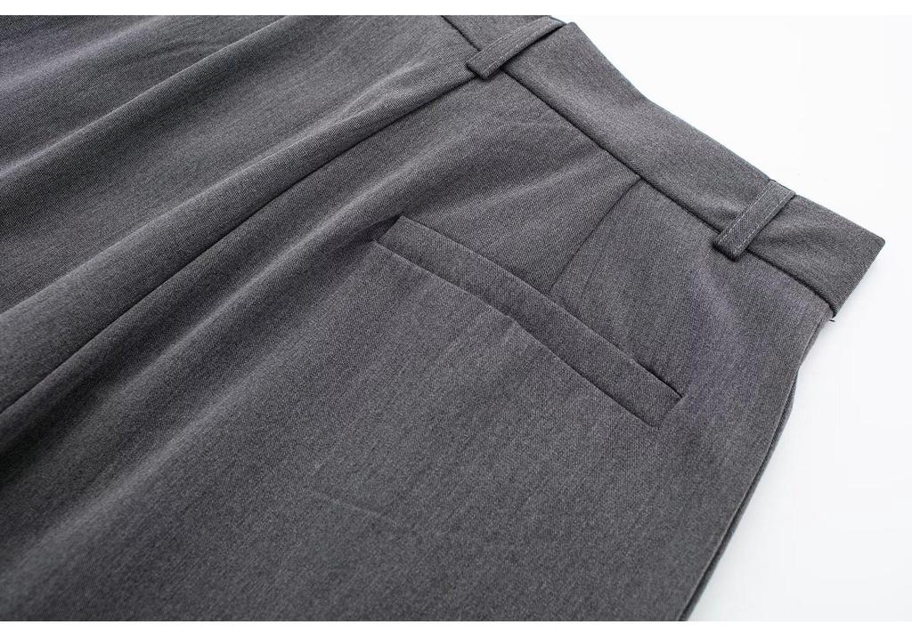 Women's High-Waisted Pleated Wide-Leg Pants - European & American Style