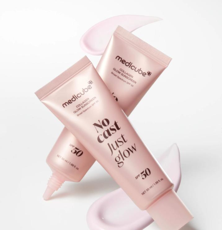 MediCube Collagen Glow Sunscreen 50ml – Radiant Makeup Base Sun Cream 1 ea