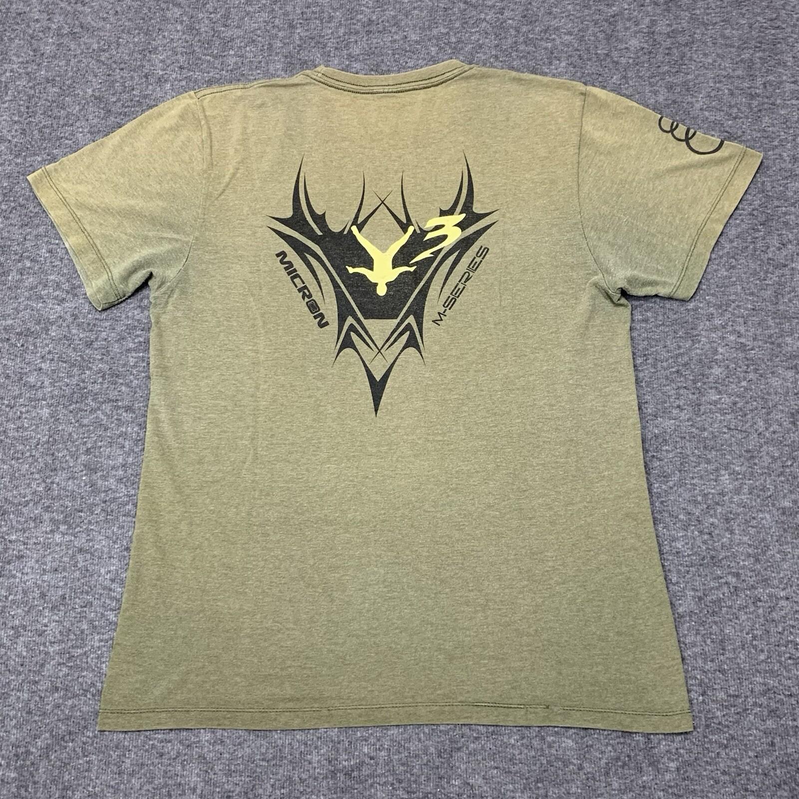 V3 Micron Cyber Y2K Style Faded Green Tee Size Medium XXL