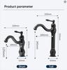 Antique Brass Bathroom Basin Faucet Sink Single Hole Faucet Cold and Hot Water Tap High Quality and Durable Faucet