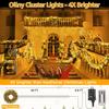Ollny Cluster Christmas Lights 1000LED 49FT, Warm White Tree Lights 8 Modes Timer Remote, Waterproof String for Outdoor Indoor Outside Garland Xmas