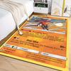 Wiele rozmiarów Dywan z nadrukiem karty Pokémon Garchomp do salonu, sypialni, pokoju dziecięcego, wystroju domu, dywanik obszarowy, narzuta na sofę, przedpokój, mata do zabawy
