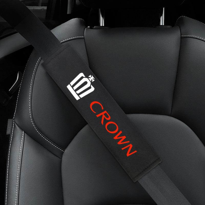 2pcs Car Seat Belt Protect Shoulders Pads Case For Toyota Crown Accessories Car Styling J33