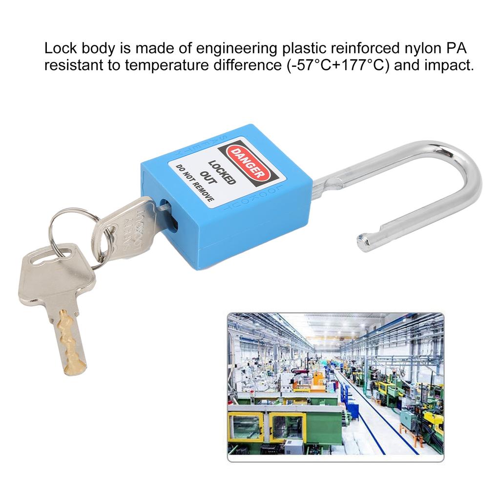 5 Sets 1.5in   Padlocks Steel Beam Insulated Lock with Keys for Industry Machine Manufacturing