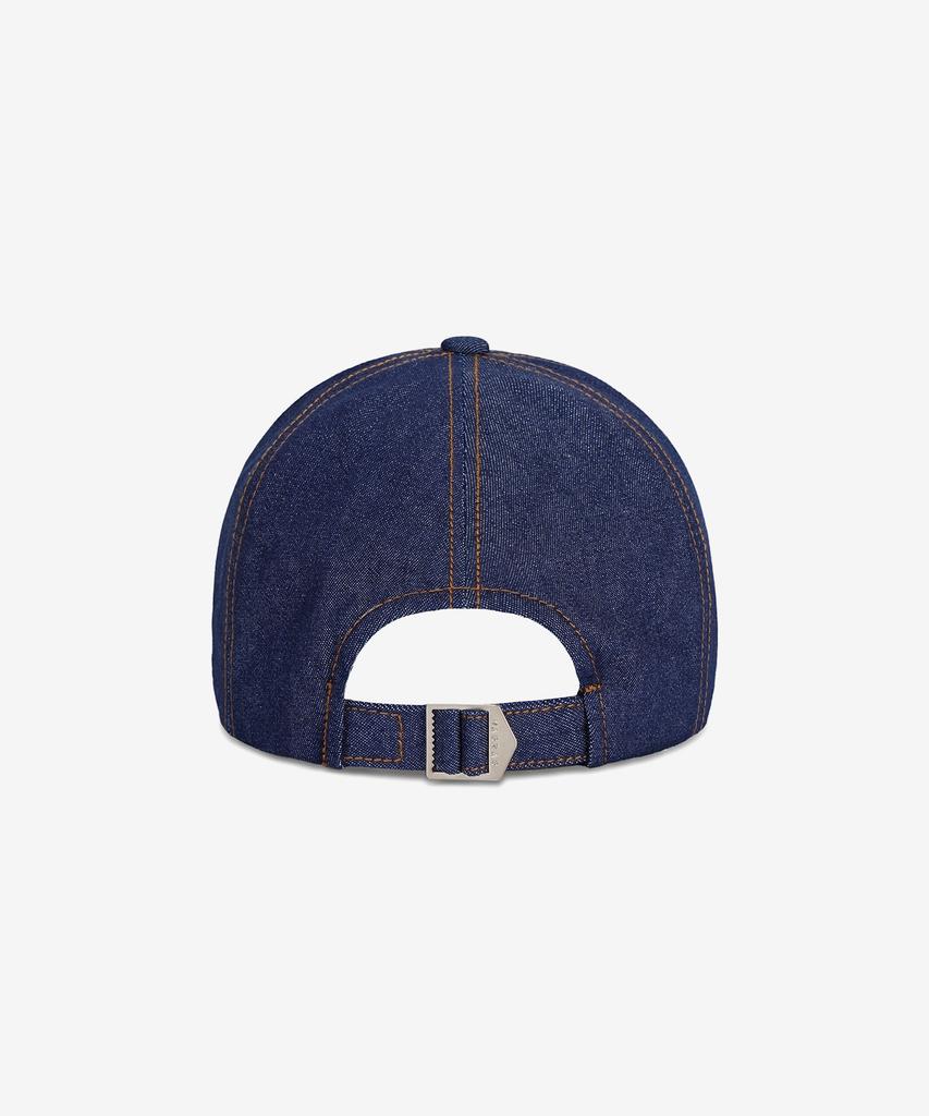 Bajal Va Curved Denim Stitch Detail 5-Panel Ball Cap Indigo