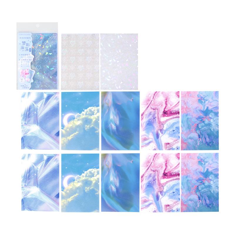 12 pcs Beautiful texture Large size sticker for DIY Diary Album Background stickers Decorative Craft Supplies