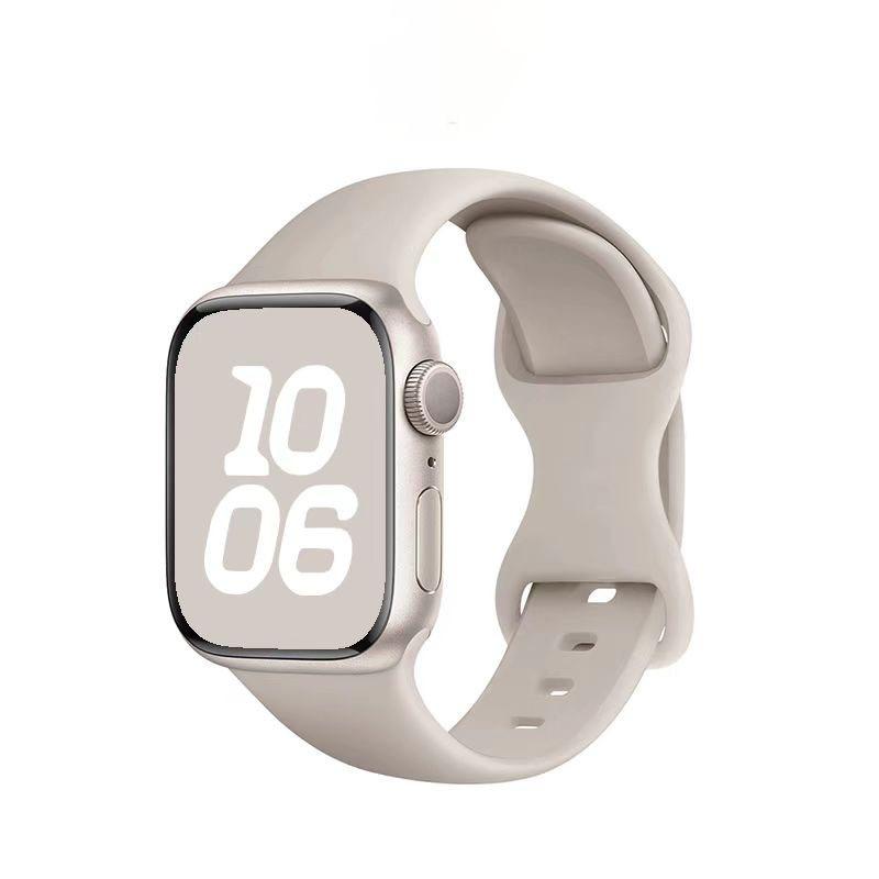 Silicone Watch with Butterfly and Figure-8 Clasp for Smartwatches, Starlight, 42-44-45-49mm
