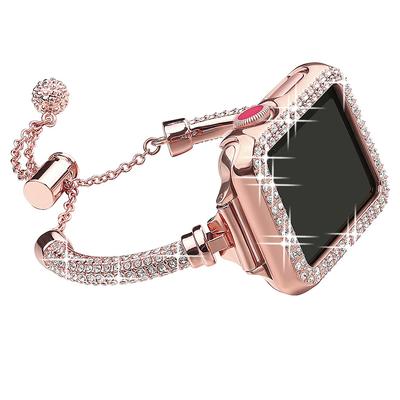 Diamond Wrist Band for Apple Watch Ultra Bracelet 49/45/44/40/38mm Sparkling Crystal Bracelet iWatch Series 8 7 SE 6 5 4 3 Strap