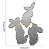 F26C Easter Bunny Metal Cutting Dies Stencil DIY Scrapbooking Album Paper Card Template Mold Embossing Craft Decoration