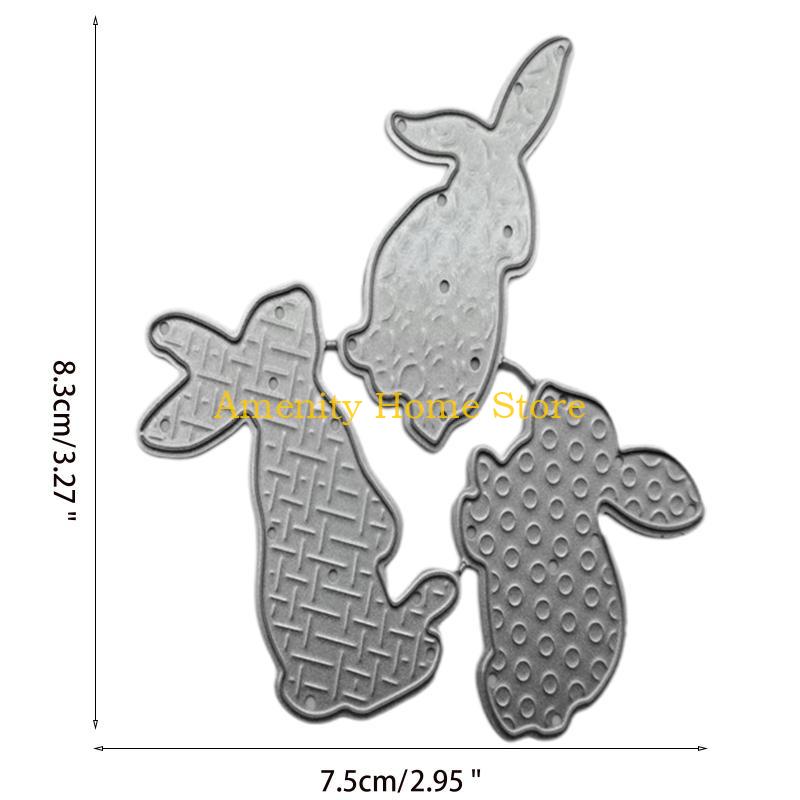 F26C Easter Bunny Metal Cutting Dies Stencil DIY Scrapbooking Album Paper Card Template Mold Embossing Craft Decoration