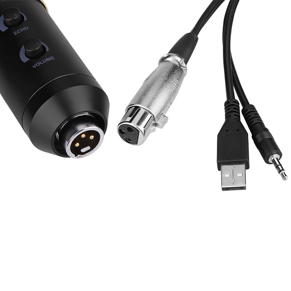 Professional Studio Microphone USB Condenser Sound Recording Microphone with Cardioid Studio Recording Mic for PC