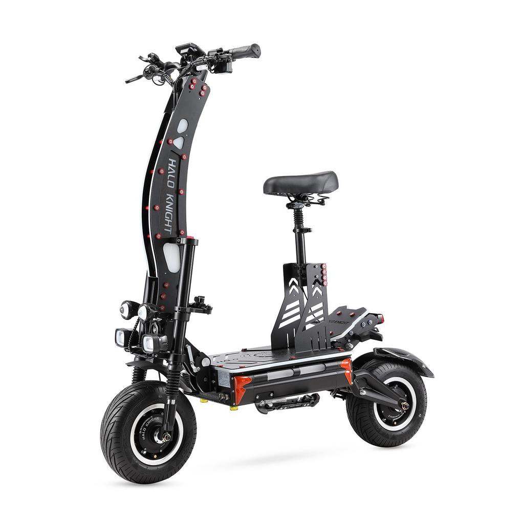 HALO KNIGHT T107MAX All-Terrain Electric Scooter 4000W Dual Motor 72V50Ah Battery 13 Inch Vacuum Tire Outdoor Riding Off-Road E-Scooter