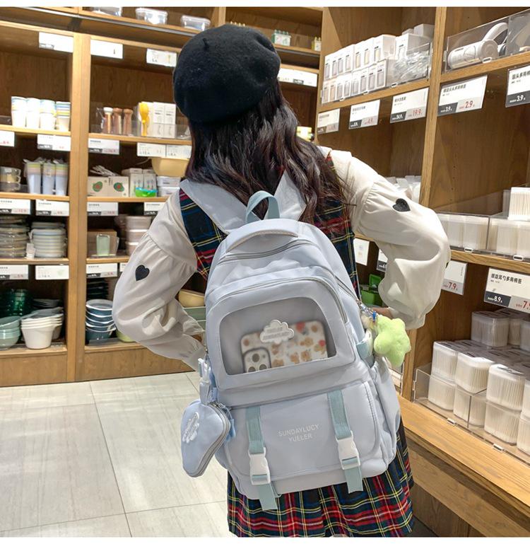 Sac à dos grande capacité pour fille mignonne style collège pour voyage et école