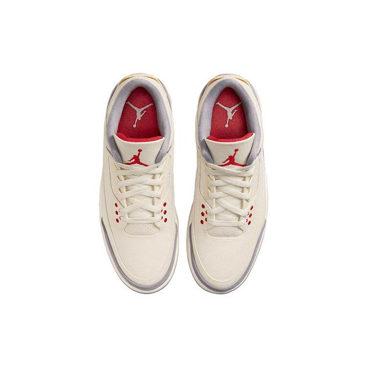 Air Jordan 3 Retro SE Muslin Men Sneakers Cream University-Red Cement-Grey DH7139-100