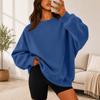 Women's Color Crewneck Sweatshirt Loose Fit Casual Pullover for Everyday Wear
