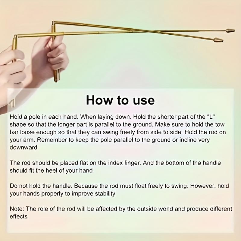 2PCS Dowsing Rods, Reusable Telescopic Divination Stick, Suitable for Water Divination, Treasure Hunting, Puzzle-solving