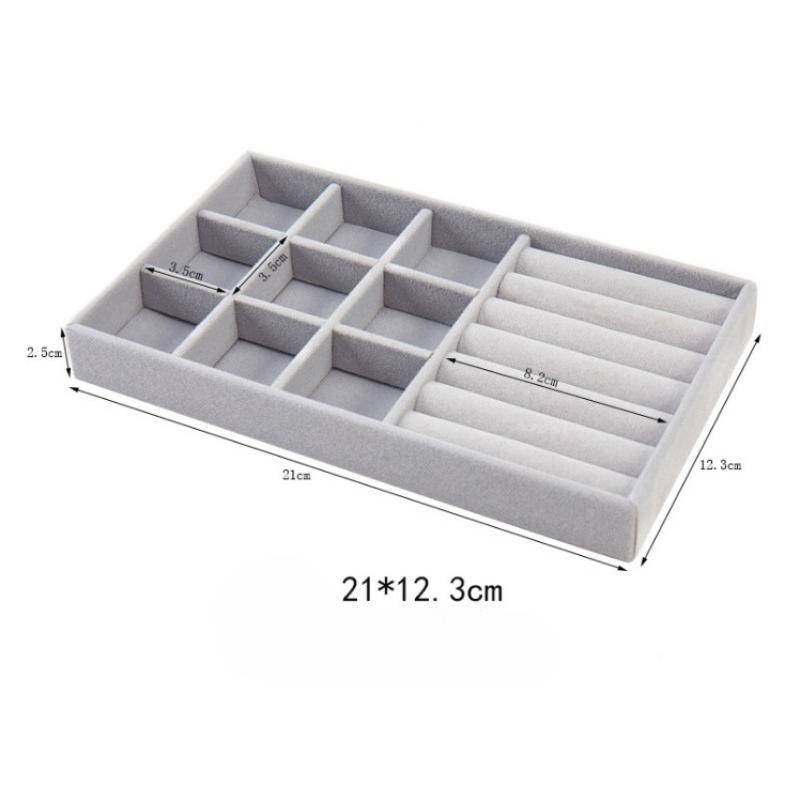 Flannel Jewelry Tray, Jewelry Display Tray, Ring, Bracelet Jewelry Display Tray, Drawer Storage and Sorting, Inner Tray.