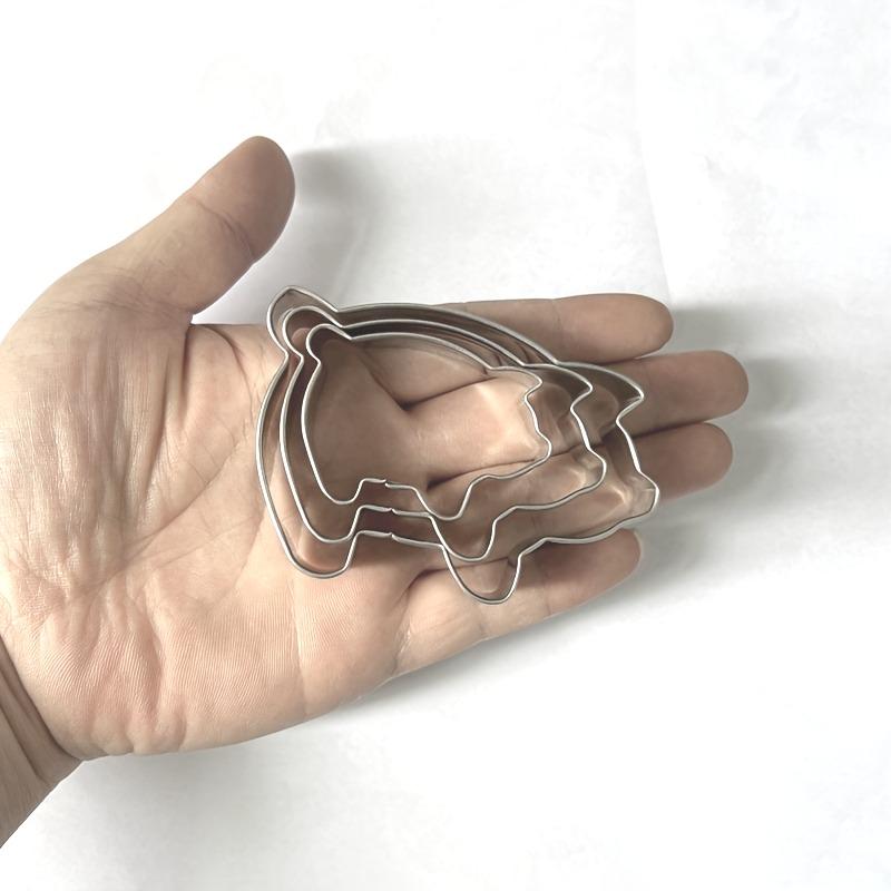 Набор из 3 шт. формочек для печенья в форме мини-свинки из нержавеющей стали — фото 3