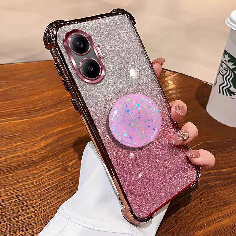For POCO F7 Holder Case Luxury Shiny Protective Shockproof Stand Cover Case For Xiaomi Poco F7 F6 X7 Pro Ultra C71 Coque Shell