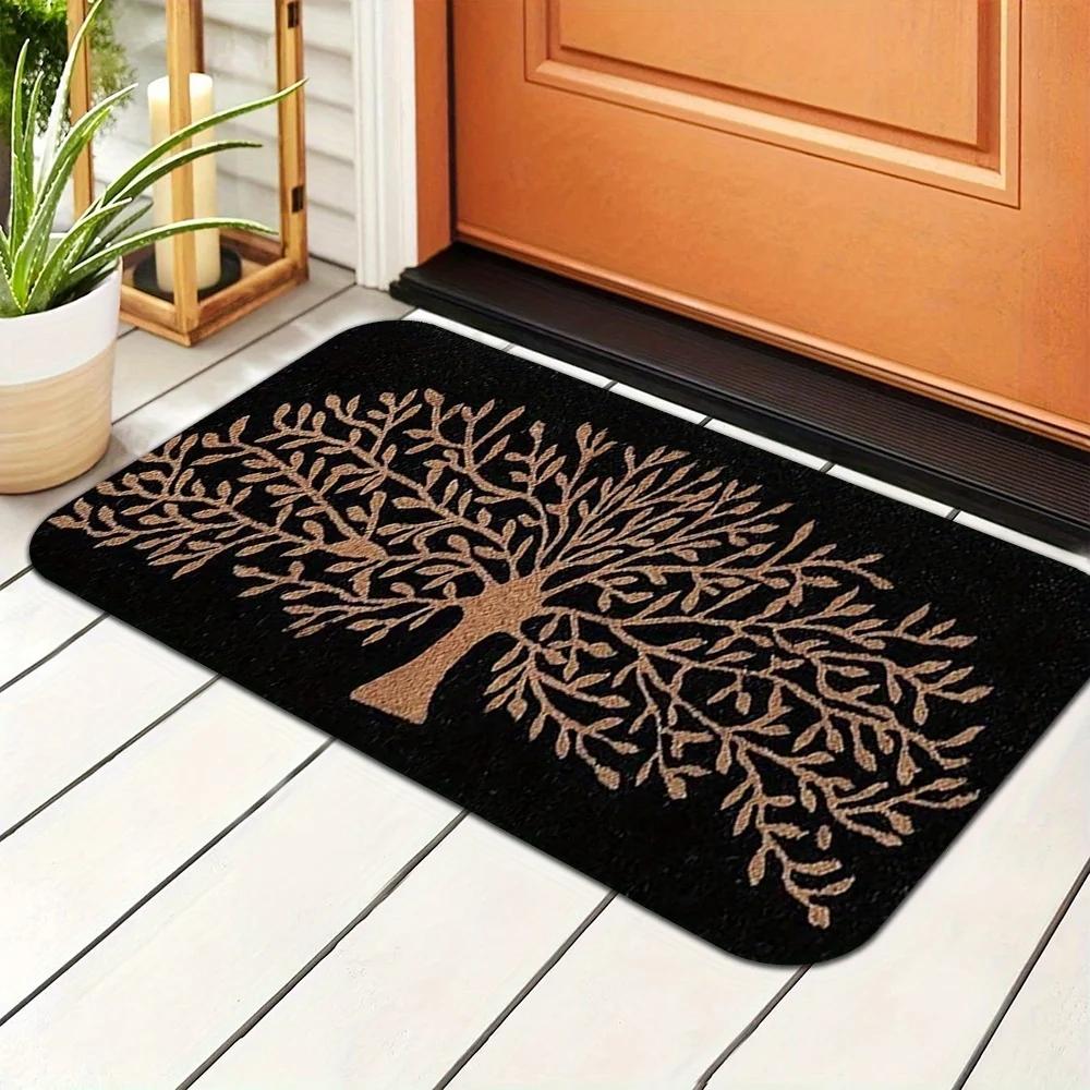 Tree of Life Doormat Is Flat Non Slip  Easy To Clean and Perfect for Placing in Front of Bathroom and Bedroom Doors Doormat Mats