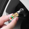 Car Tire Pressure Monitoring Caps 4 Pcs Tire Pressure Monitoring Caps Tire Pressure Gauge Caps 2.4 BAR Copper Core Tire Air Caps
