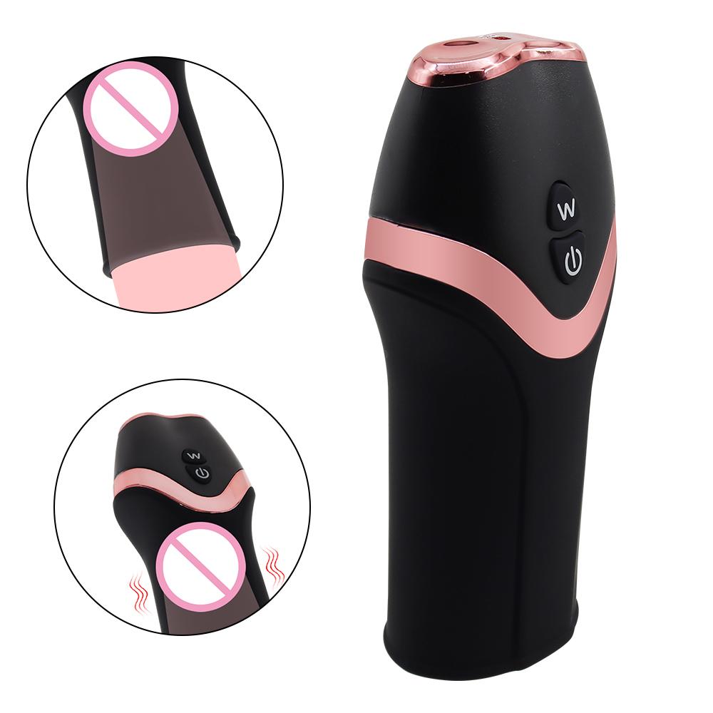 Penis Pumpe Vibrator Penis Verzögerung 12 Geschwindigkeiten Männlicher Masturbator Trainer Erwachsener Automatischer Eichel Stimulieren Übung Oralsex Spielzeug für Männer